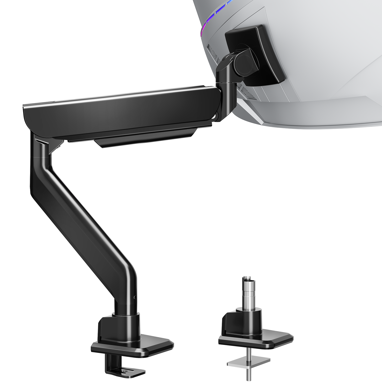 MOUNTUP Heavy Duty Monitor Arm, Single Monitor Mount for 57" Ultrawide Monitor, Supports 4.4–66 lbs, Large Monitor Arm with Full Motion Adjustment, Monitor Stand for Desk, Max VESA 100x100mm
