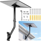MOUNTUP Starlink Mount for Standard 4/4X/V3, Gen 3 Starlink Wall Mount Kit with Rust-Resistant Stainless Steel Screws for Concrete/Wood Walls, Max 23.5in Poles Adjustable for Wider Eaves