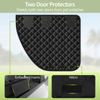 Dog Seat Covers for Tesla Model Y, Hard Bottom Dog Hammock | with Door & Headrest Protection, Waterproof Scratchproof Backseat Dog Cover with Mesh Window