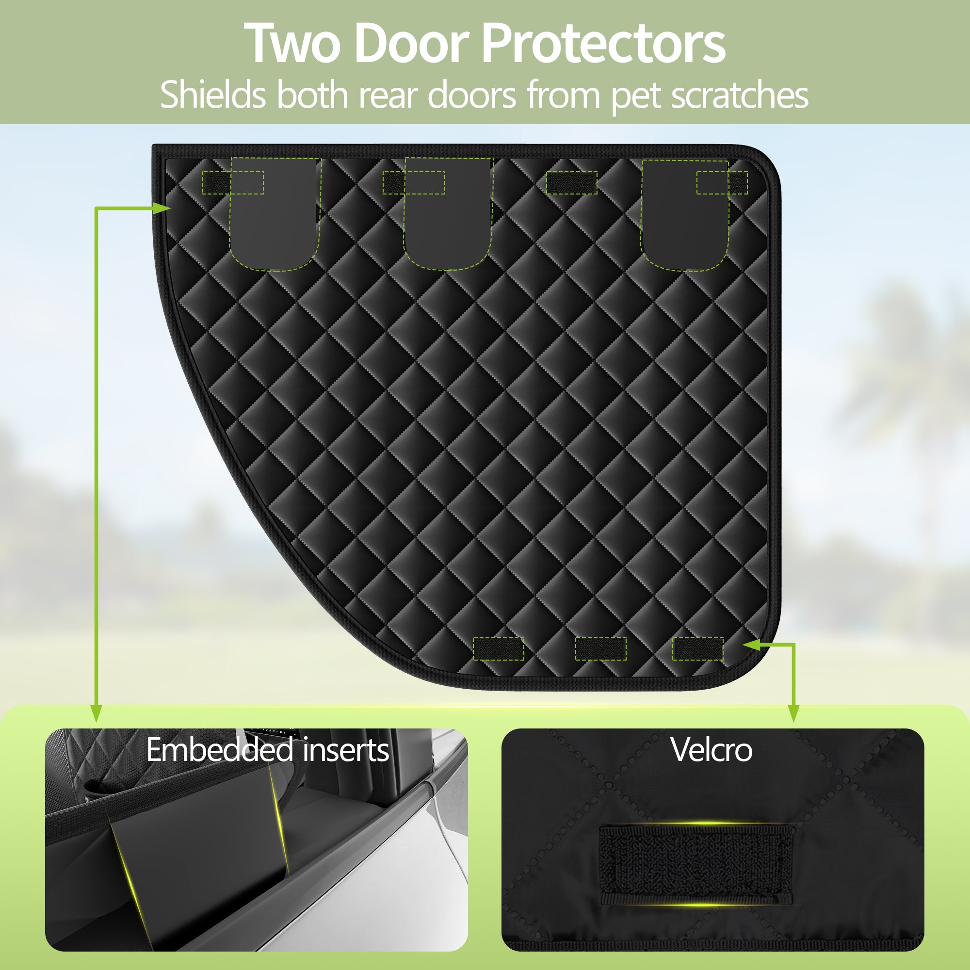 Dog Seat Covers for Tesla Model Y, Hard Bottom Dog Hammock | with Door & Headrest Protection, Waterproof Scratchproof Backseat Dog Cover with Mesh Window