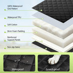 Dog Seat Covers for Tesla Model Y, Hard Bottom Dog Hammock | with Door & Headrest Protection, Waterproof Scratchproof Backseat Dog Cover with Mesh Window