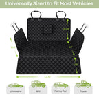 SMATTO Waterproof Dog Cargo Liner for SUV Sedan Van, Non-Slip Scratchproof Pet Seat Cover with Bumper Flap Protector, Large Universal Fit