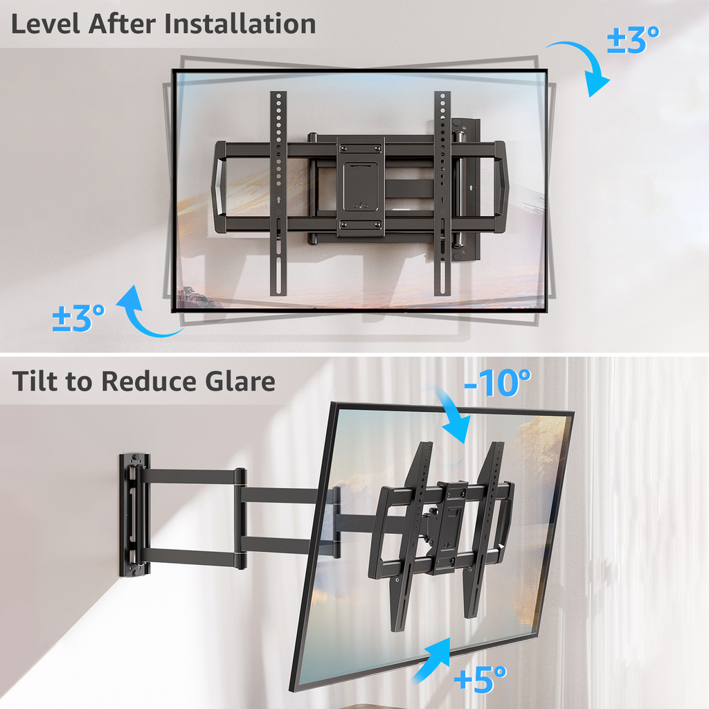 MOUNTUP 962mm Langarm TV Wandhalterung für 42–75 Zoll bis zu 45kg, Schwenkbare Neigbare Wandhalterung Fernseher, Extra Langer Reach Fernseher Halterung, Max VESA 600 x 400mm, EU0047-L