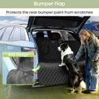 SMATTO Waterproof Dog Cargo Liner for SUV Sedan Van, Non-Slip Scratchproof Pet Seat Cover with Bumper Flap Protector, Large Universal Fit