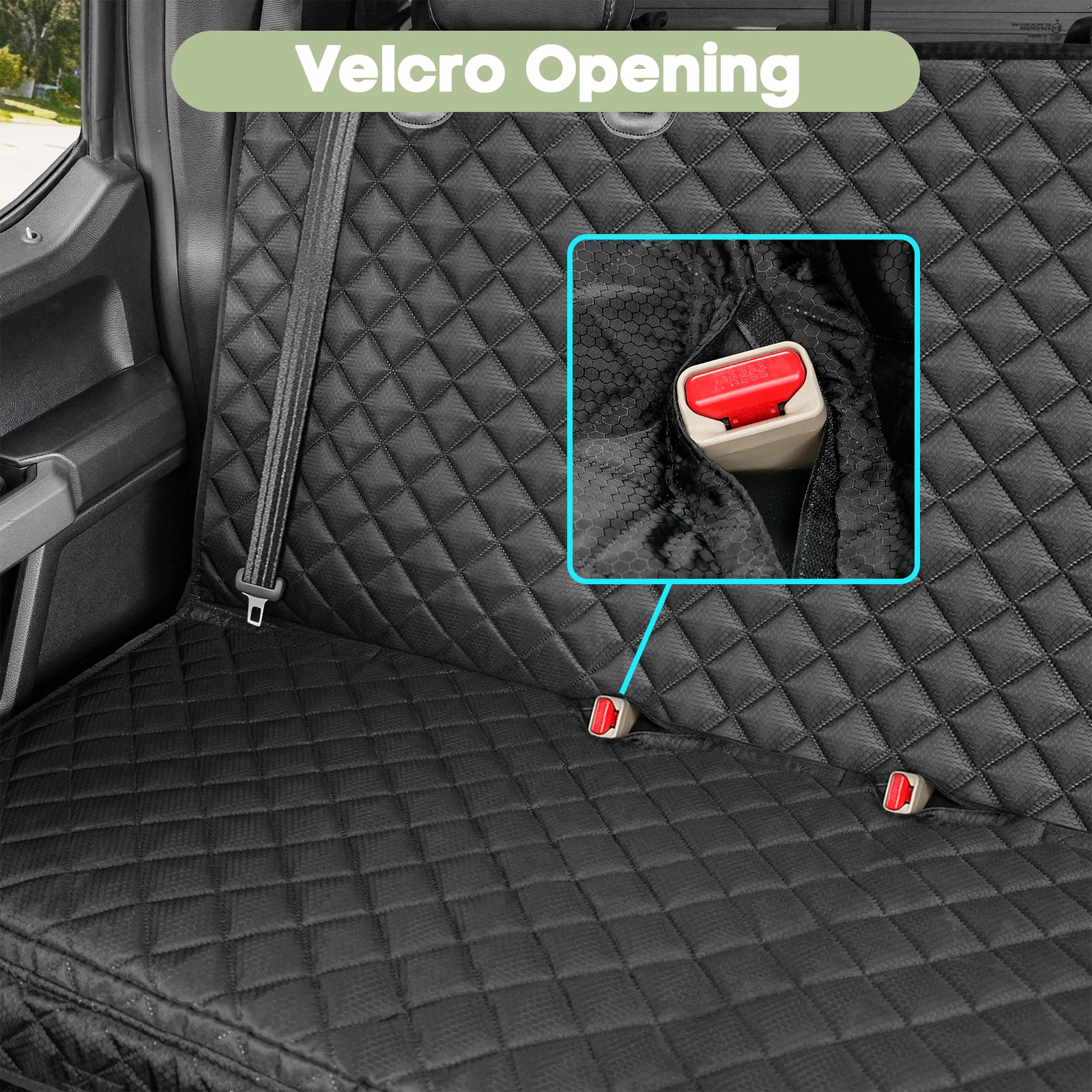 Smatto Dog Car Seat Cover for Trucks, Heavy Duty Rear Bench Cover for Ford F150/Chevrolet Silverado 1500/Ram 1500/GMC Sierra 1500, Waterproof Nonslip Pet Back Seat Cover for Dogs