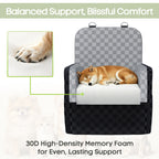 SMATTO Dog Car Seat for Small and Medium Dogs up to 26 lbs, Portable Waterproof Dog Booster Car Seat with Removable Washable Cover, Safety Seat Belt Y-Shape Safety Belt and Storage Pockets, Black