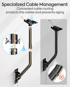 MOUNTUP Starlink Mount for Standard 4/4X/V3, Gen 3 Starlink Wall Mount Kit with Rust-Resistant Stainless Steel Screws for Concrete/Wood Walls, Max 23.5in Poles Adjustable for Wider Eaves