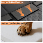 SMATTO Heavy Duty 400lbs Dog Car Seat Cover, Waterproof Pet Hammock for Back Seat with Mesh Window & Hard Bottom, Fits SUV Car