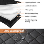 SMATTO Heavy Duty 400lbs Dog Car Seat Cover, Waterproof Pet Hammock for Back Seat with Mesh Window & Hard Bottom, Fits SUV Car