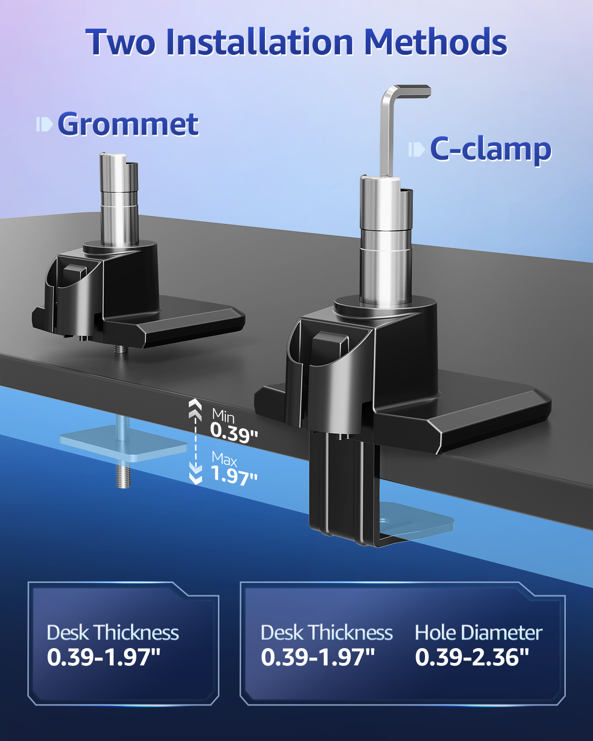 MOUNTUP Heavy Duty Monitor Arm, Single Monitor Mount for 57" Ultrawide Monitor, Supports 4.4–66 lbs, Large Monitor Arm with Full Motion Adjustment, Monitor Stand for Desk, Max VESA 100x100mm