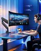 MOUNTUP Heavy Duty Monitor Arm, Single Monitor Mount for 57" Ultrawide Monitor, Supports 4.4–66 lbs, Large Monitor Arm with Full Motion Adjustment, Monitor Stand for Desk, Max VESA 100x100mm