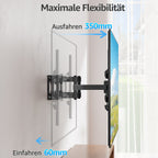 MOUNTUP TV Wandhalterung Schwenkbare Neigbare TV Halterun für 37-82 Zoll Flach & Curved LCD LED Fernseher bis zu 50kg, Max VESA 600x400mm, inklusive Befestigungsmaterial