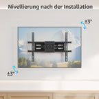 MOUNTUP TV Wandhalterung Schwenkbare Neigbare TV Halterun für 37-82 Zoll Flach & Curved LCD LED Fernseher bis zu 50kg, Max VESA 600x400mm, inklusive Befestigungsmaterial