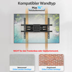 MOUNTUP TV Wandhalterung Schwenkbare Neigbare TV Halterun für 37-82 Zoll Flach & Curved LCD LED Fernseher bis zu 50kg, Max VESA 600x400mm, inklusive Befestigungsmaterial