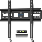 MOUNTUP Fixed TV Wall Mount for Most 26-55 Inch LED, LCD and Plasma TVs, 1" Low Profile & Space Saving Flat TV Bracket with Quick Release Lock Max VESA 400x400mm up to 99 lbs Fits 12"-16" Wood Studs YMU0013