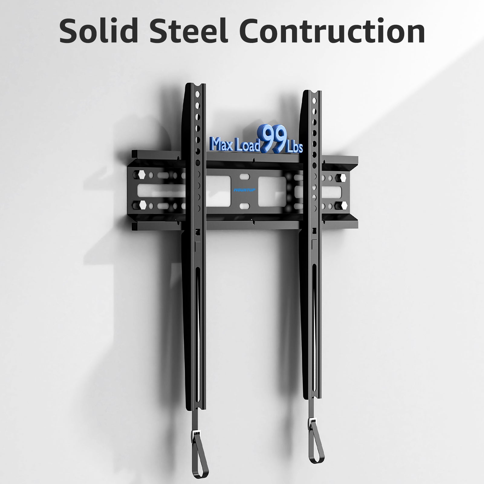 MOUNTUP Fixed TV Wall Mount for Most 26-55 Inch LED, LCD and Plasma TVs, 1" Low Profile & Space Saving Flat TV Bracket with Quick Release Lock Max VESA 400x400mm up to 99 lbs Fits 12"-16" Wood Studs YMU0013